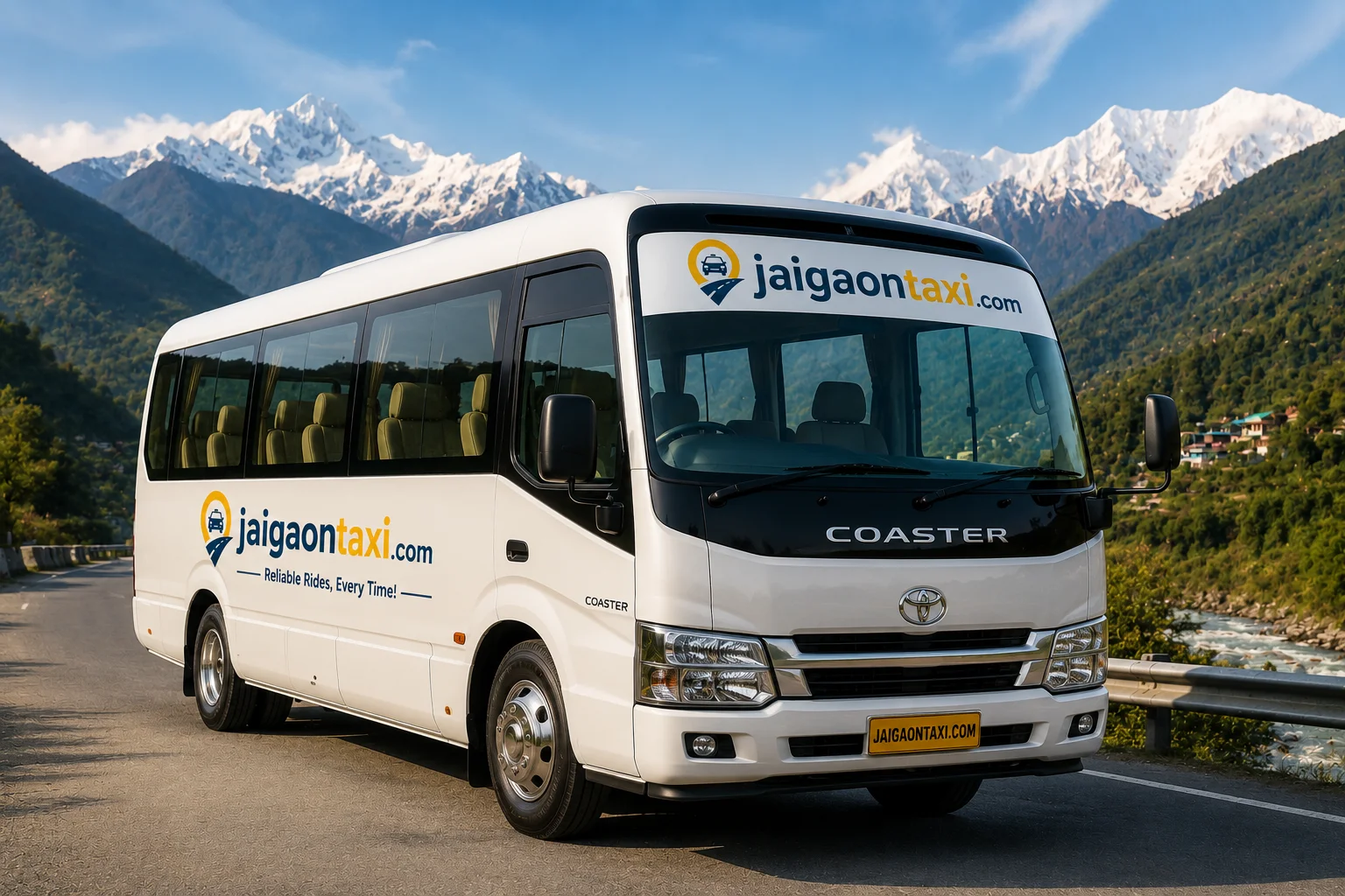 Toyota Coaster bus Jaigaon